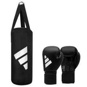 KIT DE BOXEO NIÑO BLACK GUANTE Y SACO