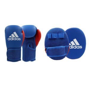 KIT 2 DE BOXEO NIÑO BLUE RED XS GUANTE Y GUANTELETAS