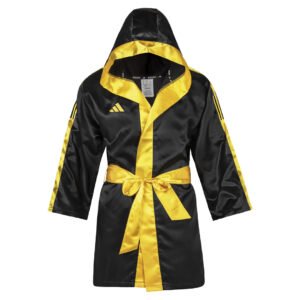 BATA DE BOXEO C CAPUCHA SATINADO BX3 PRO BLACK L