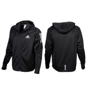 JACKET TECH C CAPUCHA Y CREMALLERA BLACK WHITE L