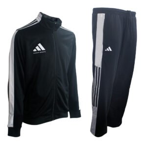 SET CHAQUETA C CREMALLERA Y PANTALON COMMUNITY BLACK WHITE