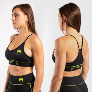 SUJETADOR DEPORTIVO TECMO MUJER BLACK NEO YELLOW