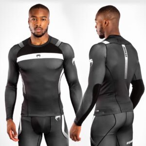 CAMISETA D COMPRESION MANGA LARGA NoGI 3.0 RASHGUARD BLACK WHITE