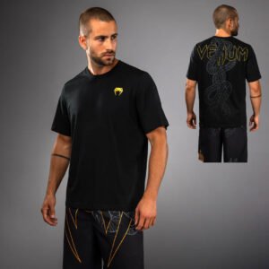 T SHIRT VENUM SERPENTI BLACK SILVER GOLD