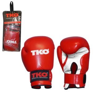 GUANTES BOXEO CUERO SINT. RED PU
